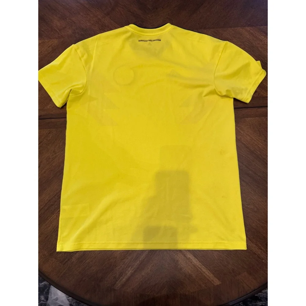Adidas Colombia Soccer Jersey‎ Yellow Short Sleeve Climalite Football Shirt |P1